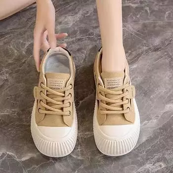 Женская обувь, новые весенние дышащие полые тонкие повседневные туфли на платформе, студенческие туфли с бисквитной подошвой, уродливые и милые белые туфли с большой головой 35