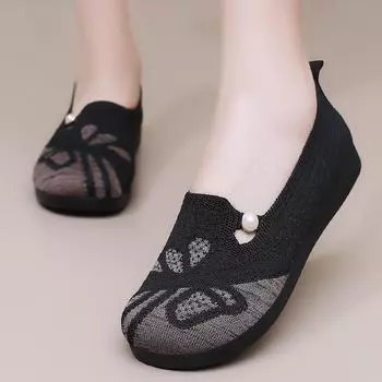 Женская обувь Обувь для мамы Тканевая обувь Обувь на плоской подошве Обувь на мягкой подошве Одинарная обувь Повседневная обувь 36