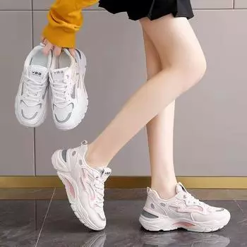Женская обувь, обувь для пап, весна, новинка, для учеников младших классов, повседневные белые кроссовки для бега, летние, дышащие 35