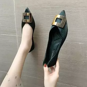 Женская обувь Офис Удобные женские туфли на плоской подошве Повседневная дешевая Ликвидация Быстрая доставка Весна Популярная со скидкой 35