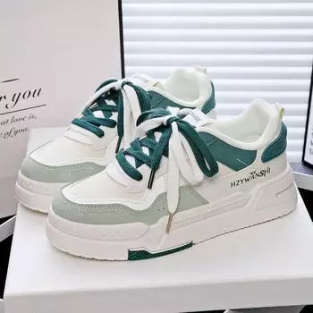 Женская обувь осень и зима новые оригинальные толстые подошвы маленькие белые туфли американский тренд повседневная модная обувь для женщин 36