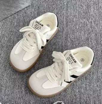 Женская обувь осень новая мода повседневная обувь в студенческом стиле с широким носком мягкая удобная плоская обувь для отдыха на природе повседневная спортивная обувь 36 красный