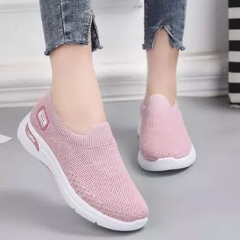 Женская обувь осень новые повседневные носки обувь мягкая подошва женская обувь спортивная женская 36 чёрный