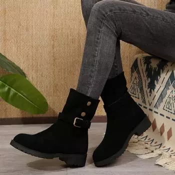 Женская обувь осень-зима мода теплые повседневные удобные зимние сапоги женские леопардовый принт плоский каблук круглый носок модные сапоги женские 35 цветной печати леопарда