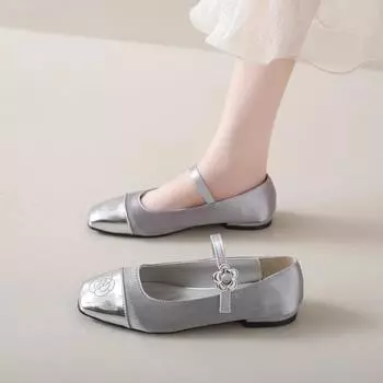 Женская обувь Осенние туфли с круглым носком Повседневные женские кроссовки на низком каблуке Туфли-оксфорды на плоской подошве Осенние туфли на каблуках Зимние новые платья Кожа Рим Резина 35 чёрный