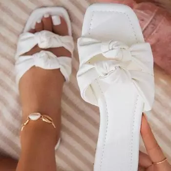 Женская обувь больших размеров летом 2025 года. Новая женская верхняя одежда. Сандалии с открытыми носками. Женская пляжная обувь в Европе и Америке. 43 белый