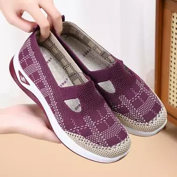 Женская обувь Повседневная обувь для мам Сетчатая обувь Мягкая подошва Спортивная обувь для движения Женская 41