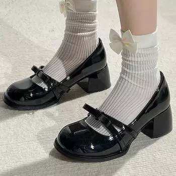 Женская обувь, повседневная обувь с открытым носком, хит продаж, весенняя модная уличная обувь Marry Janes на квадратном каблуке с круглым носком для женщин 35