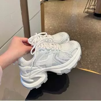 Женская обувь Повседневные кроссовки Туфли на платформе Женские теннисные туфли с круглым носком на шнуровке Женские вулканизированные туфли Женские кроссовки 40