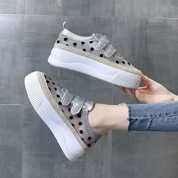 Женская обувь прозрачные белые женские туфли прозрачные сетчатые дышащие высокие на платформе предложение роскошные повседневные осенние городские A 35