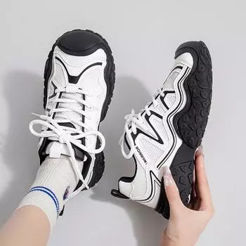 Женская обувь Pull Back, походная обувь, дышащая, повседневная спортивная обувь для походов на открытом воздухе 35 чёрный