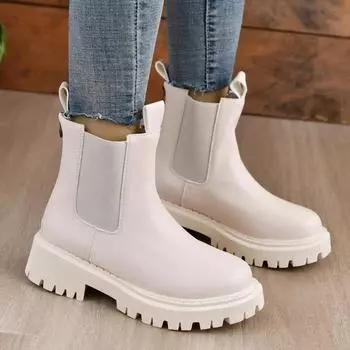 Женская обувь, распродажа, ботильоны, женские ботинки, универсальные современные ботинки, женские туфли с круглым носком и высоким каблуком, нескользящая обувь 35
