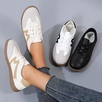 Женская обувь, размер 35-44, 3-цветные кроссовки большого размера в стиле ретро для морального тренинга 35 белый