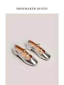 Женская обувь Ретро балетки на толстом каблуке для женщин Туфли Мэри Джейн на среднем каблуке Туфли Zapatos De Mujer 35