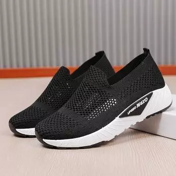 Женская обувь розовые туфли-слипоны для женщин сетчатые дышащие туфли на танкетке мода 2024 повседневная рутина стильная акция дизайнер A 36