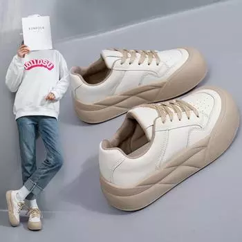 Женская обувь с большим носком, новая весенняя модная студенческая обувь, универсальные туфли с толстой подошвой, весенне-осенняя повседневная обувь Br991 35