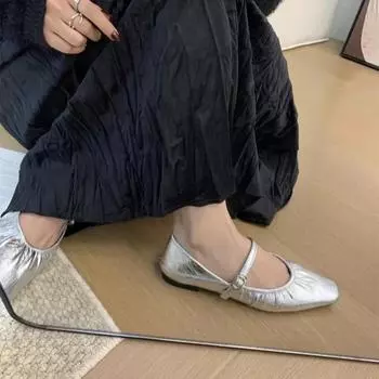 Женская обувь с круглым носком, осенняя корейская обувь, женская обувь с мелким носком, повседневные кроссовки, осень 2024, платье, лето, новая однотонная ткань, для отдыха 35 чёрный