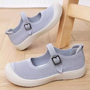 Женская обувь с мягкой подошвой не утомляет. Новые летние повседневные туфли удобные и дышащие 36 красный