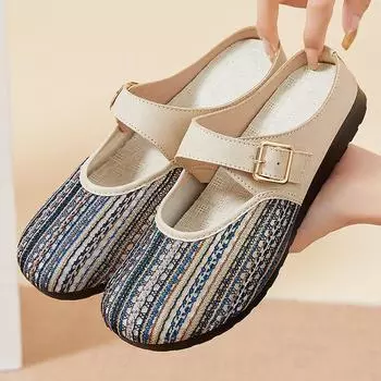 Женская обувь с мягкой подошвой, противоскользящая, износостойкая, полускользящая, дышащая сетчатая поверхность для ношения сандалий, модная повседневная обувь 36 серый