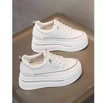 Женская обувь с толстой подошвой, увеличивающая рост. Весенняя новинка. Универсальная повседневная обувь. Женская спортивная обувь. 34