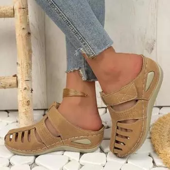 Женская обувь Сандалии Летняя женская обувь для активного отдыха Нескользящая обувь для ходьбы Сандалии на танкетке Женская мягкая обувь Женские сандалии Женские 35