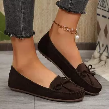 Женская обувь Slip on женские туфли на плоской подошве модные повседневные туфли с бабочкой на плоской подошве горячая распродажа больших размеров однотонные туфли на плоской подошве на низком каблуке 35
