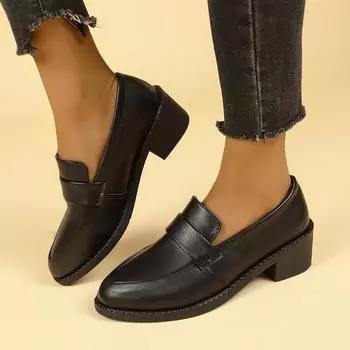 Женская обувь Slip on женские туфли на высоком каблуке модные туфли больших размеров для офиса и карьеры сексуальные туфли с острым носком для женщин 36