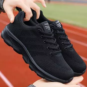 Женская обувь Спортивная обувь Женская спортивная обувь большого размера Кроссовки для фитнеса 35 прохладный черный