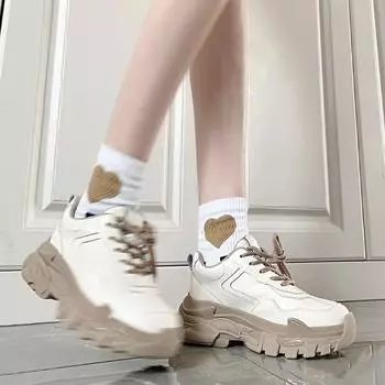 Женская обувь, спортивные кроссовки, обувь для женщин, спортивная, высокая на платформе, со шнуровкой, стильная акция, распродажа новинок моды 2024 года 35
