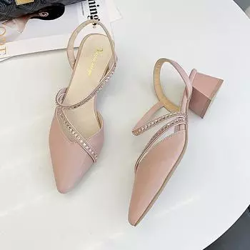 Женская обувь Тапочки Сандалии Весна Новые взрывные модели Мода Универсальные туфли на высоком каблуке Женские сандалии Сандалии для женщин 35