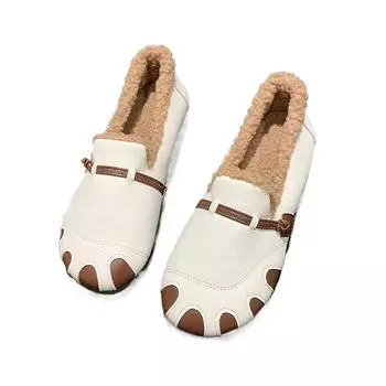 Женская обувь Теплые женские балетки Лаконичные повседневные балетки Женские Смешанные цвета Круглый носок Мягкая подошва Уличная обувь Женская 35