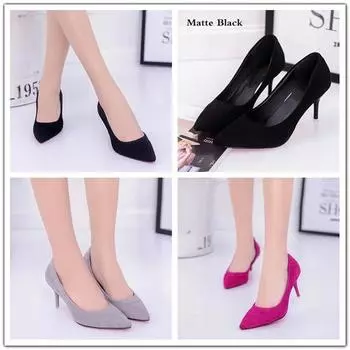 Женские туфли лодочки на каблуках 34 чёрный