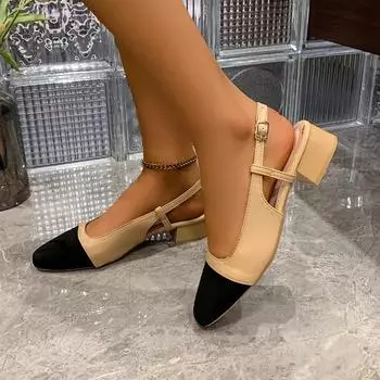 Женская обувь Туфли-лодочки Женские туфли на высоком каблуке Модная цветовая гамма Офис и карьера Новые Большой размер Босоножки с закрытым носком 35