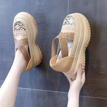 Женская обувь, увеличивающая рост, повседневная дышащая рыбацкая белая обувь Мэри Джейн на толстой подошве 35 белый