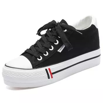 Женская обувь Весенние парусиновые туфли Женские туфли с внутренним верхом Маленькие белые туфли 35 белый