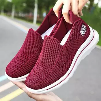 Женская обувь Весенние туфли-лодочки Дышащая повседневная обувь с сетчатой поверхностью Обувь для мам среднего и пожилого возраста 36