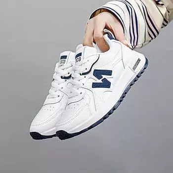 Женская обувь Весна Новинка Студенческая мода Ins Универсальные туфли на платформе с буквами Весна и осень Повседневная обувь 35 бежевый