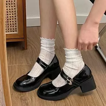 Женская обувь в стиле Лолита, женская, 2024 года, новые летние повседневные туфли на толстой подошве в стиле колледжа, модная винтажная обувь для косплея в стиле JK 4.5