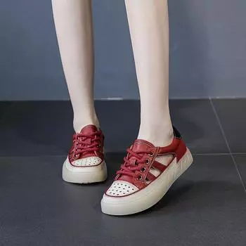 Женская обувь в стиле ретро, повседневные белые туфли, туфли на плоской подошве 35 бежевый