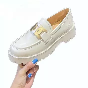 Женская обувь, весенние белые женские кроссовки на толстой подошве, повседневная трендовая обувь из натуральной кожи для девочек, студенческая обувь 33 чёрный