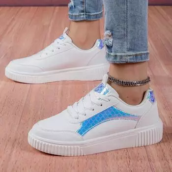 Женская обувь, весенние нескользящие однотонные износостойкие повседневные удобные нескользящие женские кроссовки с круглой головкой на шнуровке 35