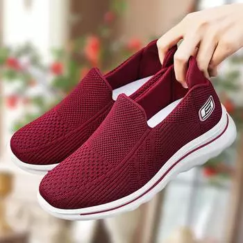 Женская обувь, весенние одинарные туфли, дышащая повседневная обувь с сеткой, обувь для мам среднего возраста 36