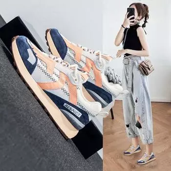 Женская обувь весна и осень на новой платформе для спорта и отдыха Ins Fashion 35 бежевый