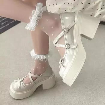 Женская обувь весна осень сексуальная элегантная вечеринка на толстой подошве высокие каблуки мода новый квадратный носок толстый каблук бант декорированный шоссюр 35 чёрный