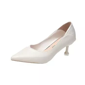 Женская обувь высокого качества с острым носком, новые весенние пикантные женские модельные туфли на шпильке, простые и универсальные модные туфли-лодочки 33 бежевый