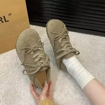 Женская обувь - женская вулканизированная обувь на шнуровке, женские кроссовки с завязками-бабочками, с круглым носком, на низком каблуке, женская повседневная обувь 35