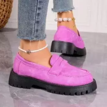 женская обувь Женские однотонные мокасины на толстом каблуке, модные формальные туфли в стиле колледжа, удобные бахилы 35