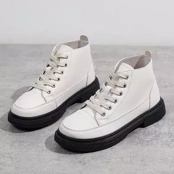 Женские высокие кеды, повседневные ботинки, прогулочная обувь в стиле минимализма для беременных девочек EU:40 слоновая кость