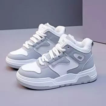 Женская обувь. Зимняя хлопковая обувь. Теплые туфли с высоким берцем. Повседневная обувь для пар, мужчин и женщин. 35 чёрный