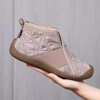 Женская обувь зимняя новая обувь из хлопка с высоким берцем, мягкая подошва, нескользящая бархатная обувь, верхняя одежда, женские однопедальные зимние сапоги, обувь из хлопка для мам 40